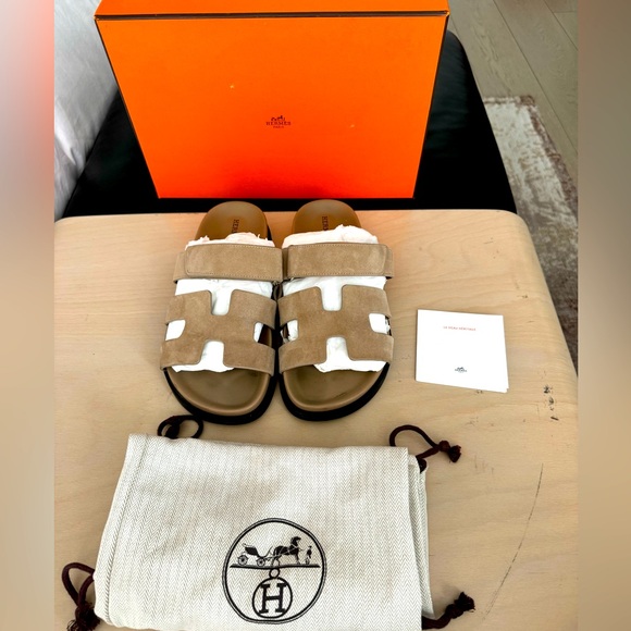 Hermes Shoes - Hermès Chypre beige sandals